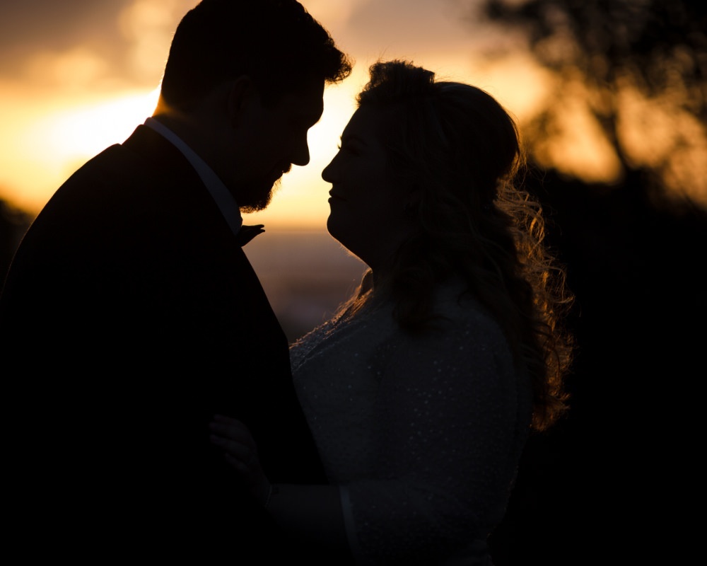Sandy By The Bay - Bride and Groom at sunset
