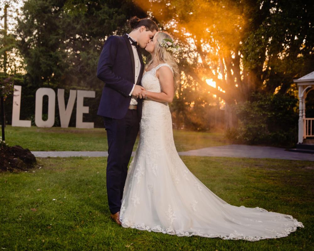 LOVE - Bride and Groom sunset portraits