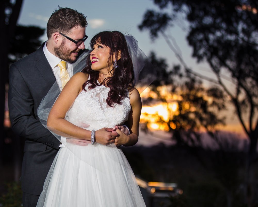 Riversdale Golf Club - Bride and Groom at sunset